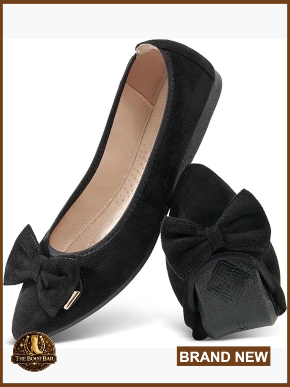 Womens Ballet Flats Foldable Slip On Shoes Pointed Toe Loafers Comfort Dressy